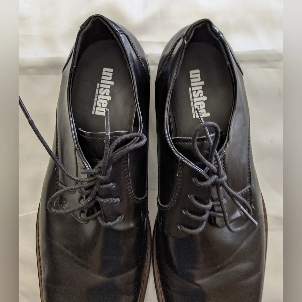 UNLISTED BY Kenneth Cole Align-Ment Men's Oxford Shoes Loafers Size 11.5M Black